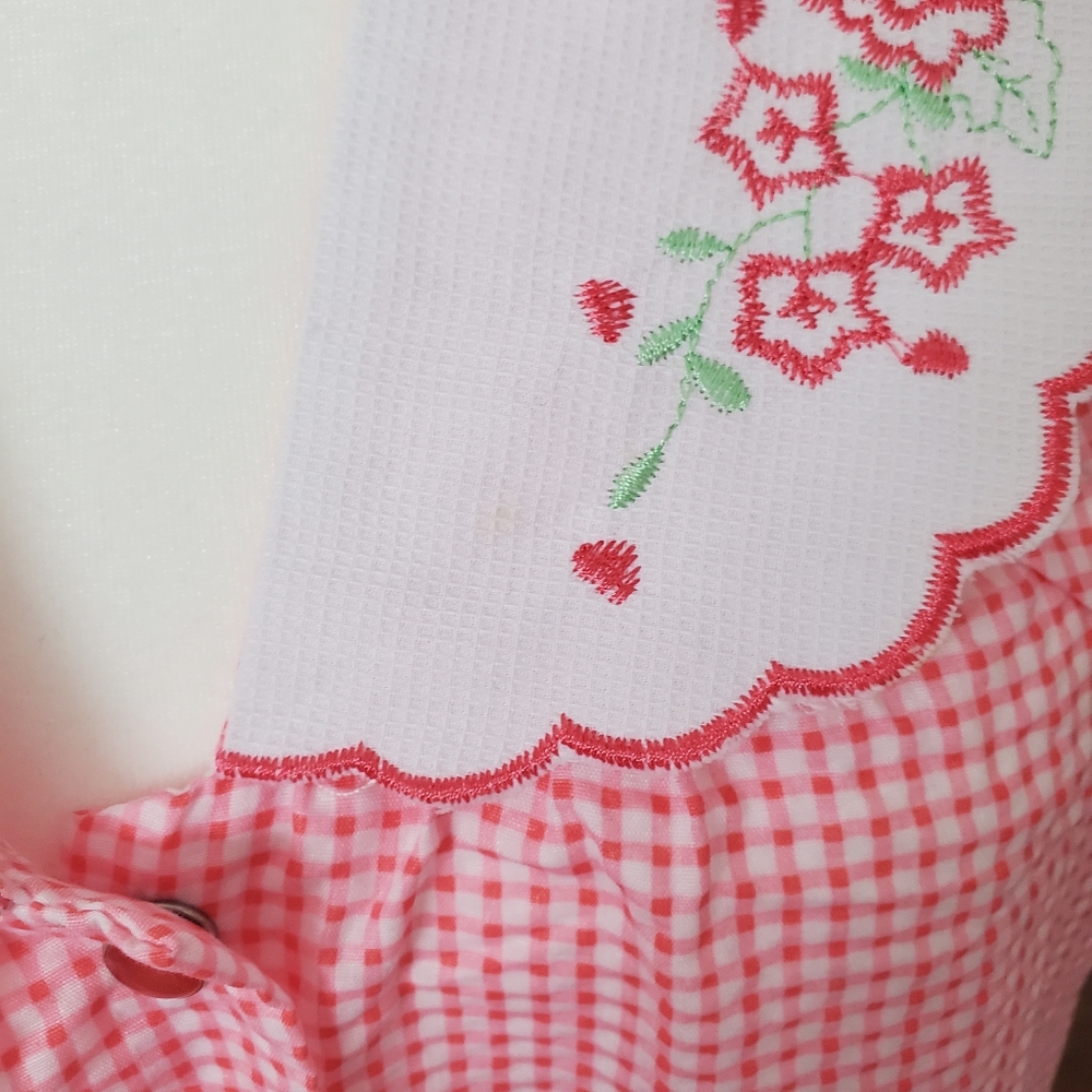 Womens Gingham Check House Robe - Picture 7 of 12